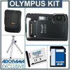 Olympus Tough TG-820 iHS Digital Camera, Kit - Black - with 8GB SD Memory Card, Camera Case, Table Top Tripod, Spare LI- 50B Lithium-Ion Rechargeable Battery