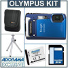 Olympus Tough TG-820 iHS Digital Camera, Kit - Blue - with 8GB SD Memory Card, Camera Case, Table Top Tripod, Spare LI- 50B Lithium-Ion Rechargeable Battery