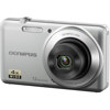 Olympus VG-110 Digital Camera, 12MP Resolution, 4x Wide-Angle 27-108mm Zoom Lens, SDHC Compatible, 2.7 inch LCD Monitor, AVI Movie With Sound, Silver