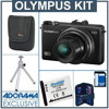 Olympus XZ-1 Digital Camera Kit - Black - with 8GB SD Memory Card, Camera Case, Table Top Tripod,Spare LI- 50B Lithium-Ion Rechargeable Battery, Memory Card Holder (4)