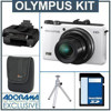 Olympus XZ-1 Digital Camera Kit - White - with 8GB SD Memory Card, Camera Case, Table Top Tripod, &amp; Epson WorkForce 520 All-in-One Color Inkjet Printer - Refurbished by Epson -