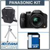 Panasonic Lumix DMC-FZ150 Digital Camera Kit - Black - with 8GB SD Memory Card, Camera Case, Table Top Tripod