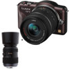 Panasonic Lumix DMC-GF3 Digital Camera - Brown- with 14-42mm Zoom Lens, - Bundle- with Panasonic 45-200mm f/4-5.6 G Vario MEGA O.I.S. Lens