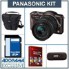 Panasonic Lumix DMC-GF3 Digital Camera with 14-42mm Zoom Lens, Brown - Bundle - with 16GB SD Memory Card, Camera Case, USB 2.0 SD Card Reader, Red Giant Magic Bullet PhotoLooks V1.5 Software