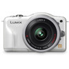 Panasonic Lumix DMC-GF3 Digital - White - Camera Kit with 14 - 42mm f/3.5-f/5.6 G"X" collapsible pancake zoom Silver Lens