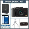 Panasonic Lumix DMC-LX5 Digital Camera Kit - Black - with 4GB SD Memory Card, Camera Case, Table Top Tripod, USB 2.0 SD Card Reader
