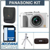 Panasonic Lumix DMC-LX5 Digital Camera Kit - White - with 4GB SD Memory Card, Camera Case, Table Top Tripod, USB 2.0 SD Card Reader