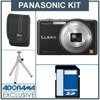 Panasonic Lumix DMC-SZ1 Digital Camera Kit - Black - with 4GB SD Memory Card, Camera Case, Table Top Tripod