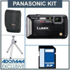 Panasonic LUMIX DMC-TS20 Digital Camera Kit - Black - with 8GB SD Memory Card, Camera Case, Table Top Tripod