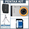 Pentax Optio RS1500 Digital Camera Kit - Silver - with 4GB SD Memory Card, Camera Case, Table Top Tripod