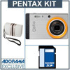 Pentax Optio RS1500 Digital Camera Kit - Silver - with 4GB SD Memory Card, Camera Case