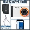 Pentax Optio RS1500 Digital Camera Kit - White - with 4GB SD Memory Card, Camera Case, Table Top Tripod