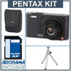 Pentax Optio RZ18 Slim Digital Camera Kit - Black - with 8GB SD Memory Card, Camera Case, Table Top Tripod