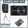 Samsung ST76 16 Megapixels Digital Camera, Black - Bundle - with 8GB Micro SD Memory Card, Camera Case, Table Top Tripod