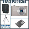 Samsung ST76 16 Megapixels Digital Camera, Silver - Bundle - with 8GB Micro SD Memory Card, Camera Case, Table Top Tripod