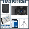 Samsung TL500 Digital Point & Shoot Camera kit - Black - with 8GB SD Memory Card, Spare SLB-11A Type Battery, Camera Case, Table Top Tripod