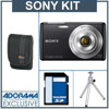 Sony Cyber-Shot DSC-W620 Digital Camera Kit - Black - with 4GB SD Memory Card, Camera Case, Table Top Tripod