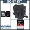 SONY SLTA55V Accessory Bundle with Sony SDHC 32GB Class 10 Memory Card, Lowepro Rezo TLZ-20 Holster-Style Bag &amp; Cleaning Kit