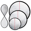 JTL 36" Round Foldable Portable Light Reflector, Silver &amp; White