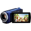 JVC GZ-E10 1.5MP High Definition Memory Camcorder, 1/5.8" CMOS, 40x Optical/70x Dynamic/200x Digital Zoom, Blue