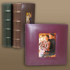 Kleer-Vu Execnu Leatherette Bookbound Album with Cover Window, Holds 200 4x6" 2-Up Photos, Color: Assorted