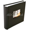 Kleer-Vu Photo / Memo Album with Window, Flower Fabric with Ribbon, Este Collection, Cover Color Black, Holds 256 4x6" Photos, 2 Per Page.