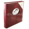 Kleer-Vu Hand Crafted leatherette BookBound Memo Album With Window, Holds 200 4x6" 2-Up Photos, Color: Burgundy.