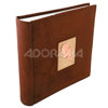 Kleer-Vu Photo / Memo Album, Suede Embossed Leaf Collection, Brown, Holds 200 4x6" Photos, 2 Per Page.