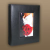 Kleer-Vu Hand Crafted Leatherette Weldbound Album with Cover Window, Holds 200 4x6" 2-Up Photos, Color: Black.