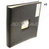 FP Photo Album, Leatherette Huge Collection, Holds 1500 4x6" Photos, 5 Per Page. Color: Black. (Set of 3 Albums Holds 500)