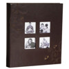 Kleer-Vu Photo Embroidery Leather Collection, Holds 500 4x6" Photos, 5 Per Page. Color: Brown.