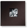 Kolo Hudson, 8½" x 8½" Bookbound Picture Album, Chocolate Covers with Soft White Pages, Holds 200 4x6" Photos, 2 Per Page.