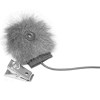 K-Tek KRLAPMING Fur Windsock with Foam Insert for Mini Lavalier Microphones, Grey