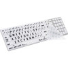 LogicKeyboard Apple Ultra Thin LogicSkin White Keyboard Cover with Black Large Print