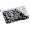 LogicKeyboard Apple Ultra Thin LogicSkin Transparent/Black Keyboard Cover with White Large Print