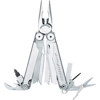 Leatherman Wave Multi-Tool, Stainless Steel with Needlenose Pliers Head &amp; 17 Components with Leather Sheath, Closed Length 4"