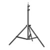 Lowel KSA 9' Lightstand with 5/8" Mounting Stud, 3 Section with 2 Air Cushioned Risers, Gun Metal Gray.