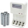 Lenmar AA/AAA Charger, 6-8 Hour, with 4-2000mAh Ni-MH AA Rechargeable Batteries
