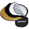 Adorama 22" 5-in-1 Collapsible Disc Reflector, Translucent, White, Black, Silver, Gold.