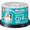 Memorex Disk CD-R 80 min. (52x) Branded, LightScribe, 50 Pack with Spindle