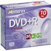 Memorex Disk 16x DVD+R 4.7GB - 10 Pack in SlimCase