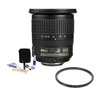 Nikon 10-24mm f/3.5/4.5G ED-IF AF-S DX Lens kit, for Digital SLR Cameras, - Nikon U.S.A Warranty- with Tiffen 77mm UV Wide Angle Filter, , Professional Lens Cleaning Kit