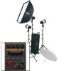 Novatron D1000, 1000 w/s 3 Head &amp; Power Pack Kit with Wheeled Case, Umbrella, Softbox &amp; Light Stands