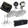 Novatron V240-D, 240 w/s 2 Head Fun Kit with One 2100 &amp; One 2140 Head, Power Pack, Wheeled Case, Umbrellas &amp; Stands