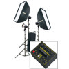 Novatron V400-D, 400 w/s 3 Head &amp; Power Pack Kit with Wheeled Case, Softboxes &amp; Light Stands