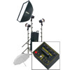 Novatron V400-D, 400 w/s 3 Head &amp; Power Pack Kit with Wheeled Case, Softbox, Umbrella &amp; Light Stands