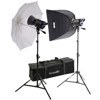 Interfit Photographic INT444 Stellar X Umbrella / Softbox Kit, with Two 1000 watt Second Monolights, Stands &amp; Carry Case