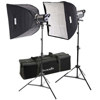 Interfit Photographic INT445 Stellar X Twin Softbox Kit, with Two 1000 watt Second Monolights, 24" Softboxes, Stands &amp; Carry Case