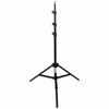 Interfit Photographic Pro 7.5' Air Damped Lightstand with 5/8" Threaded Mounting Stud, 4 Sections with 3 Risers, Black Anodized.