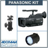 Panasonic AG-HMC40 3MOS Handheld AVCCAM Camcorder - Bundle - with Switronix TL 50 30w Dimmerable DC Powered LD Light, Bescor SA-1 Universal Swivel Shoe Mount Adaptor